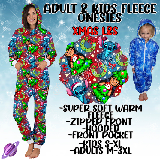 XMAS L&S - ADULT & KIDS FLEECE ONESIES CLOSING 9/28