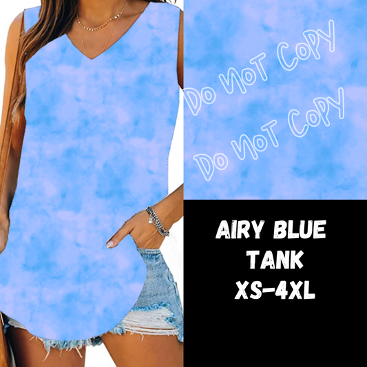AIRY BLUE - V-NECK TANK - COLORBLAST PPO-PREORDER CLOSING 5/9