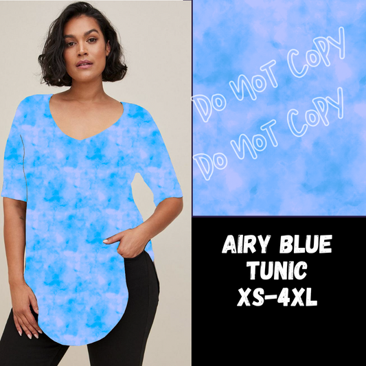 AIRY BLUE - V-NECK TUNIC - COLORBLAST PPO-PREORDER CLOSING 5/9