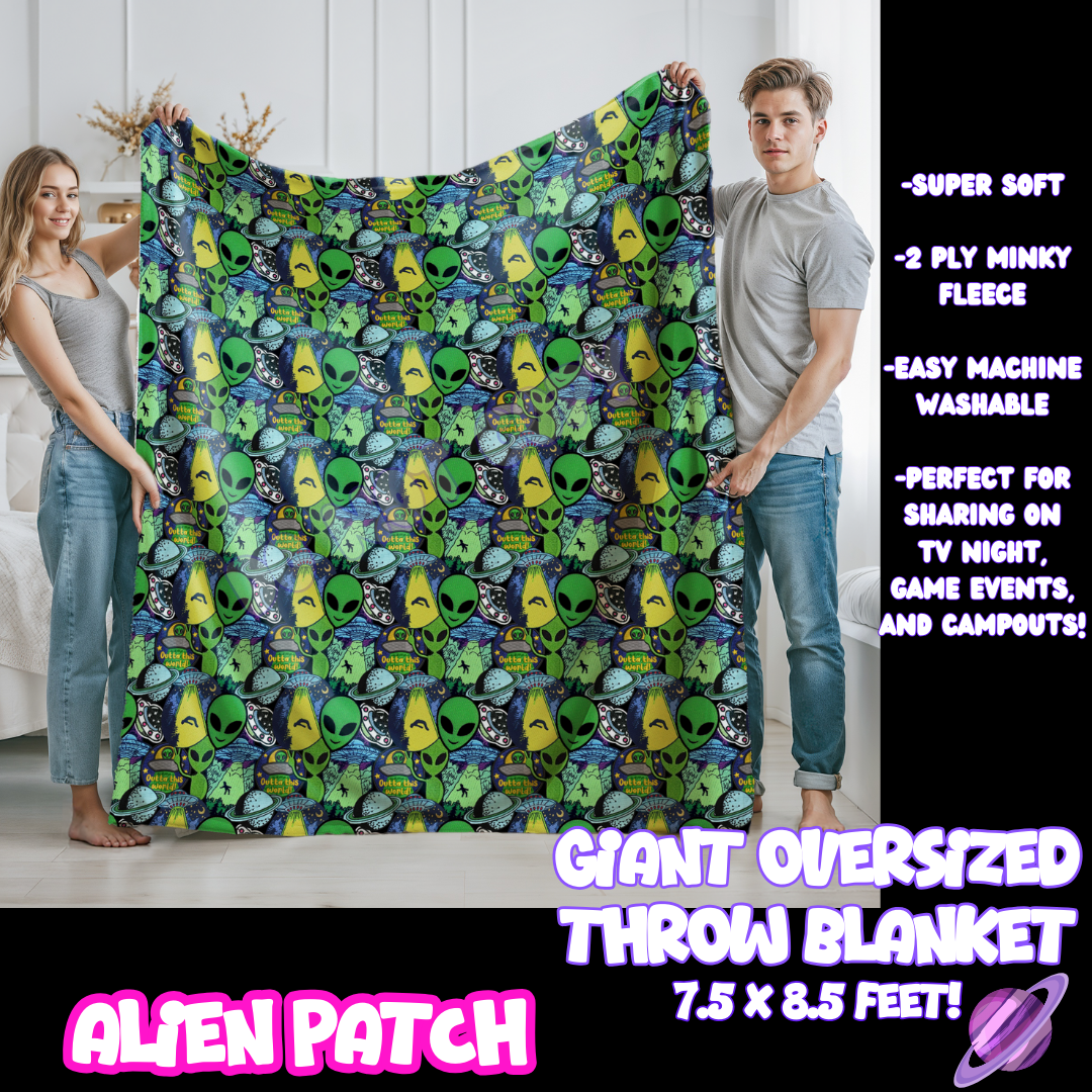 ALIEN PATCH - GIANT SHAREABLE THROW BLANKETS ROUND 10-PREORDER CLOSING 12/2