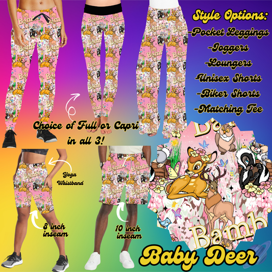 BABY DEER- LEGGING/JOGGER/LOUNGER/SHORTS - POLAROID PREORDER CLOSING 2/17