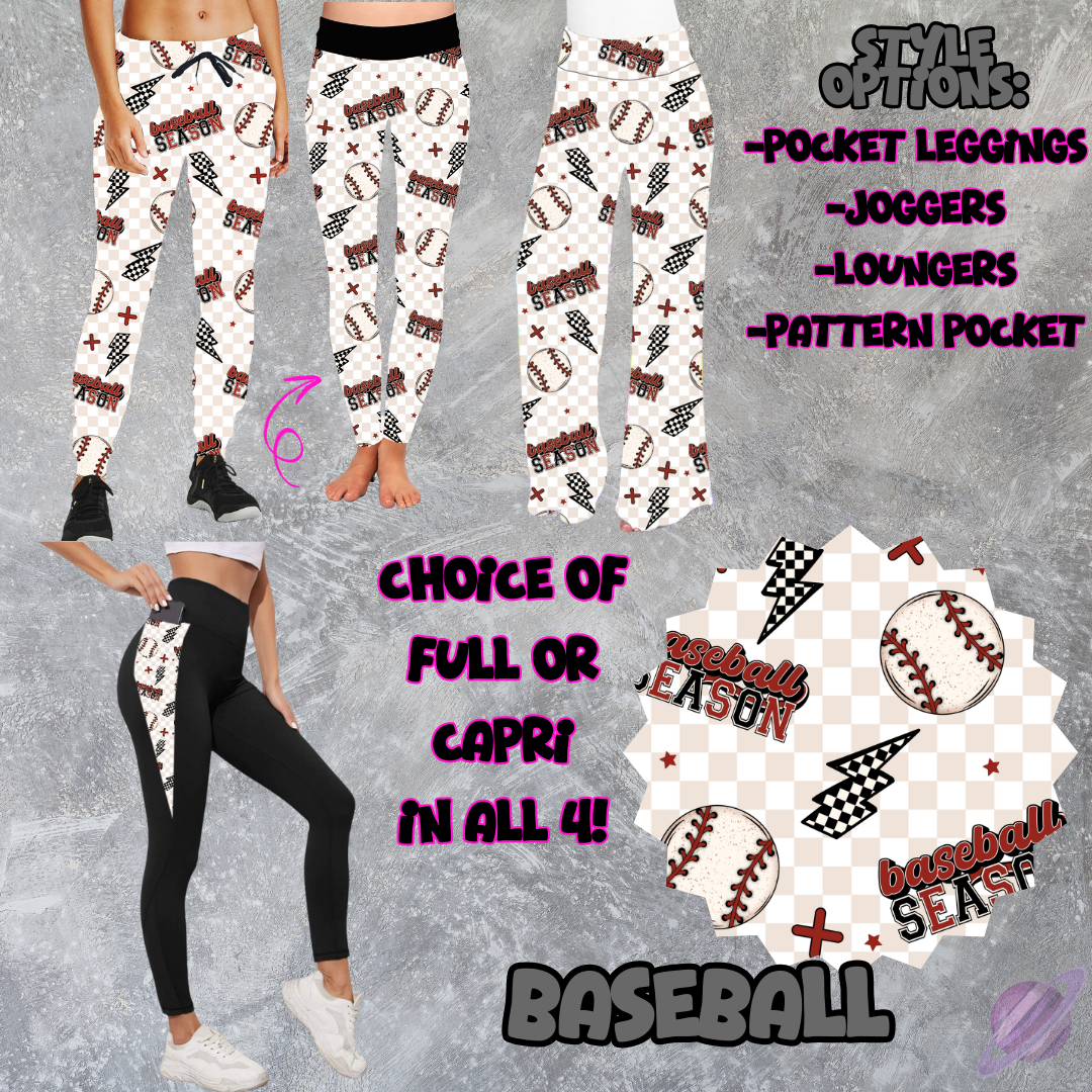 BASEBALL - LEGGING/JOGGER/LOUNGER -POCKET SWEATER OUTFITS 2 PREORDER CLOSING 2/19