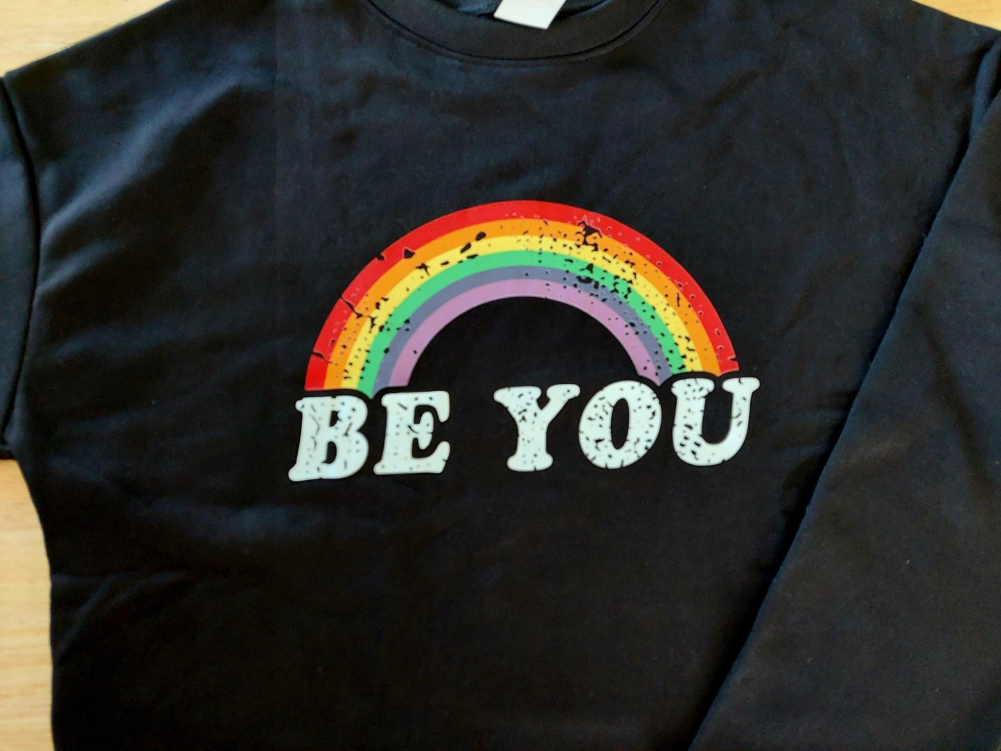 "Be You" Rainbow Crewneck Sweater - AHintofPrints