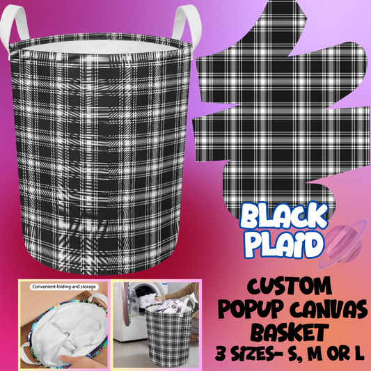 BLACK PLAID - STORAGE BASKETS ROUND 5 - PREORDER CLOSING 3/16