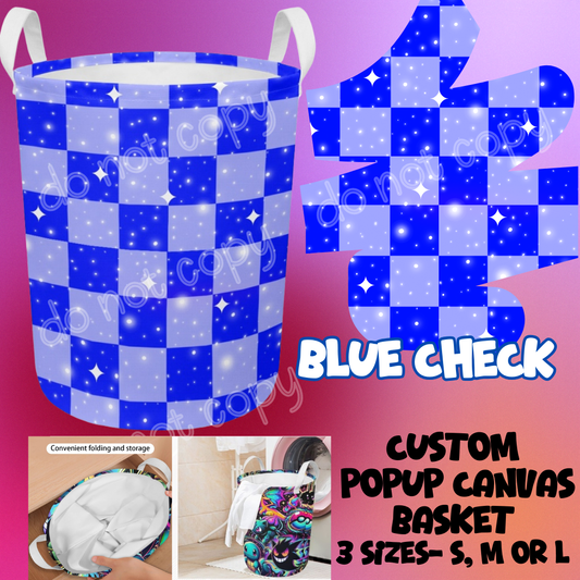 BLUE CHECK - STORAGE BASKETS - PREORDER CLOSING 12/4