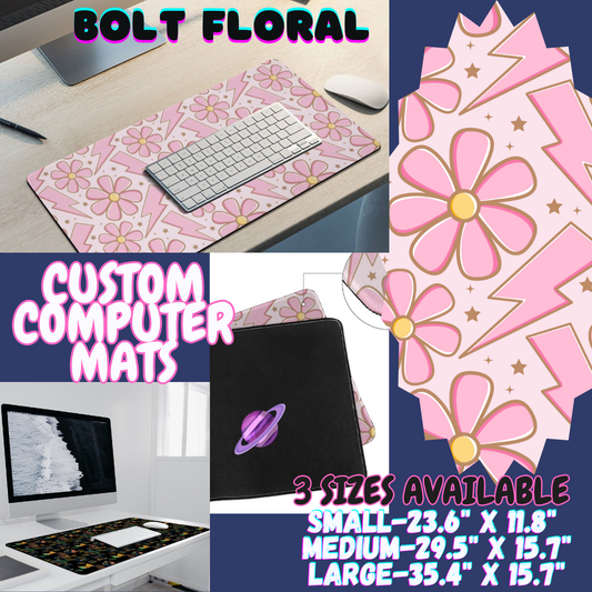 BOLT FLORAL - COMPUTER MAT PREORDER CLOSING 12/6