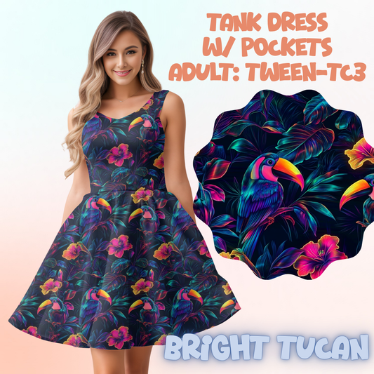 BRIGHT TUCAN - ADULT TANK DRESS PREORDER CLOSES 5/15