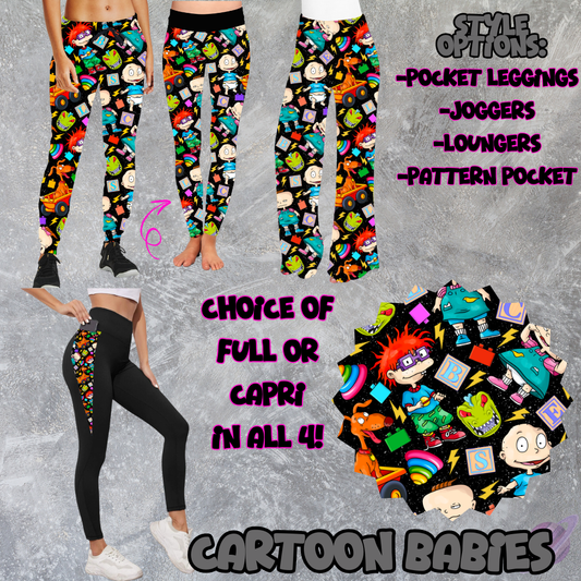 CARTOON BABIES - LEGGING/JOGGER/LOUNGER -POCKET SWEATER OUTFITS 2 PREORDER CLOSING 2/19