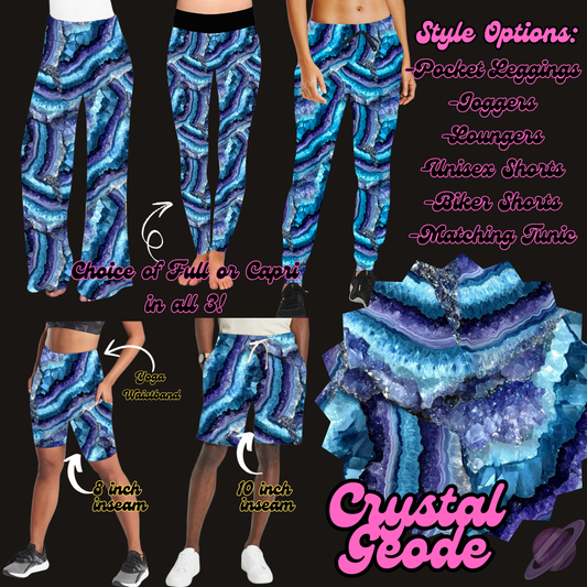 CRYSTAL GEODE - LEGGING/JOGGER/LOUNGER/SHORTS - PRETTY RUN PREORDER CLOSING 3/21