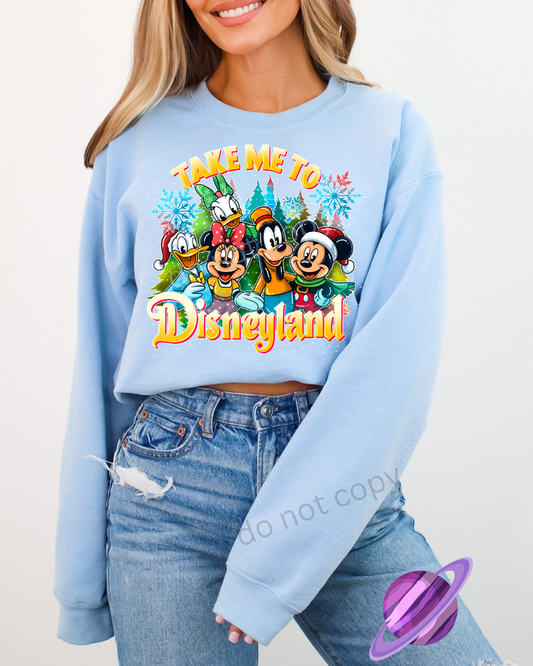 TAKE ME TO DLAND SWEATSHIRT W/ SLEEVE PRINT