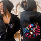 PATRIOTIC DEER - HEAVY COTTON FRONT ZIP UNISEX HOODIE PREORDER CLOSING 1/3