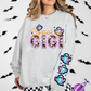 SPOOOKY FAUX EMBROIDERY SWEATSHIRTS