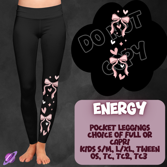 ENERGY - ONE LEG SIMPLE SETS RUN 2 - LEGGING/CAPRI PREORDER CLOSING 1/31