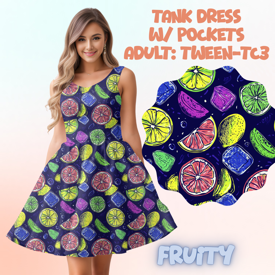 FRUITY - ADULT TANK DRESS PREORDER CLOSES 5/15