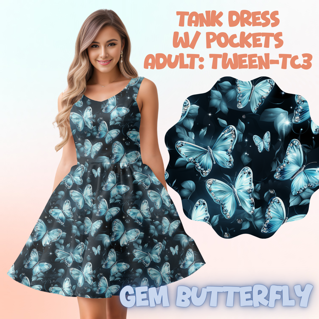 GEM BUTTERFLY - ADULT TANK DRESS PREORDER CLOSES 5/15