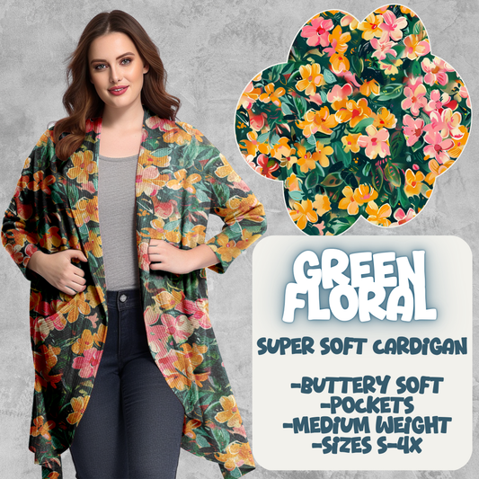 GREEN FLORAL - PRETTY CARDIGAN RUN CLOSING 3/18