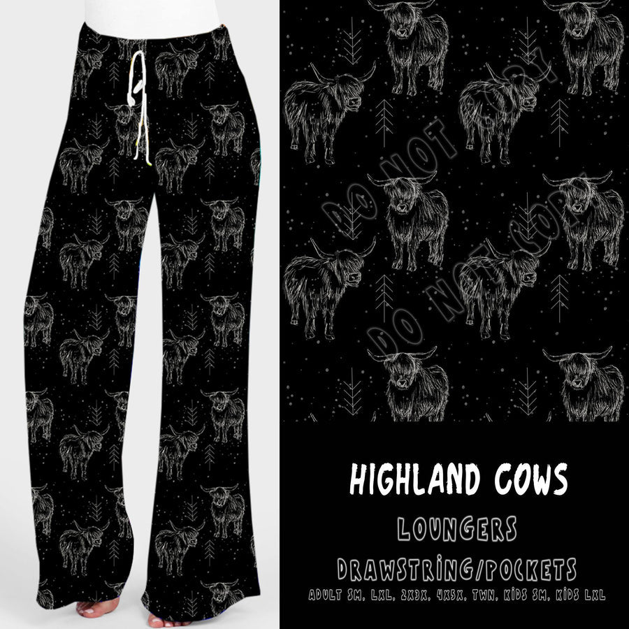 Highland Cows Lounger Pants - AHintofPrints