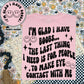 GLAD I HAVE- POCKET PRINT DOUBLE SIDED TEE