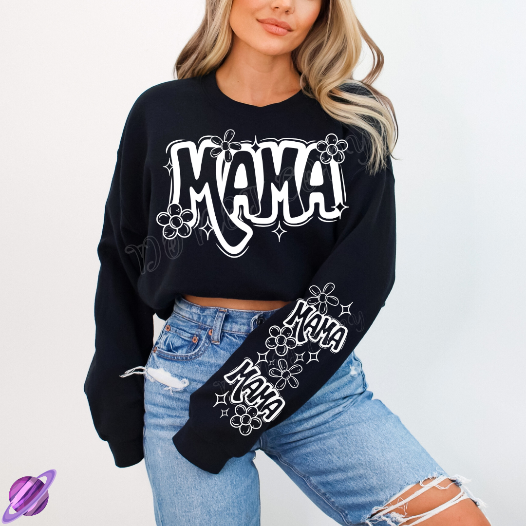 MAMA SWEATSHIRT W/ SLEEVE PRINT