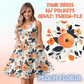 PEACH FLORAL - ADULT TANK DRESS PREORDER CLOSES 5/15
