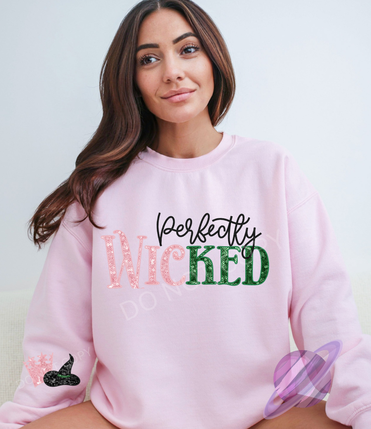 PERFECTLY WICKED SWEATSHIRT W/ SLEEVE PRINT