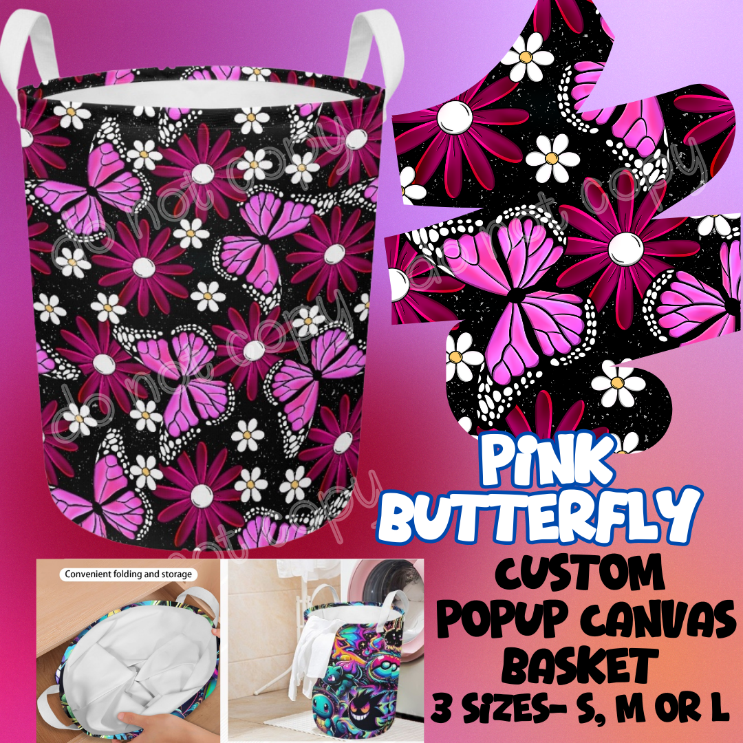 PINK BUTTERFLY - STORAGE BASKETS - PREORDER CLOSING 12/4