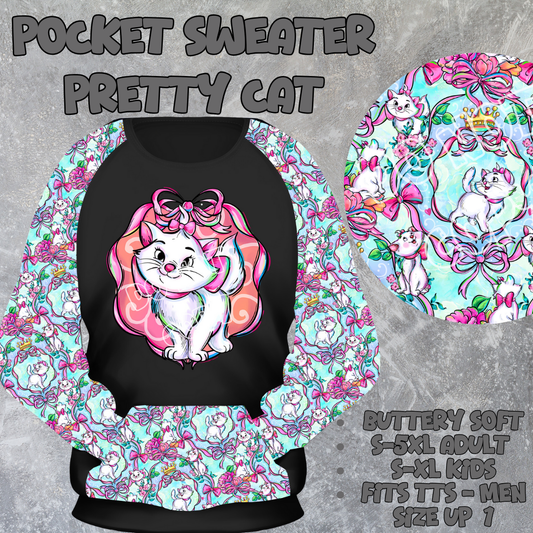 PRETTY CAT - POCKET SWEATSHIRT - POCKET SWEATER OUTFITS 2 PREORDER CLOSING 2/19