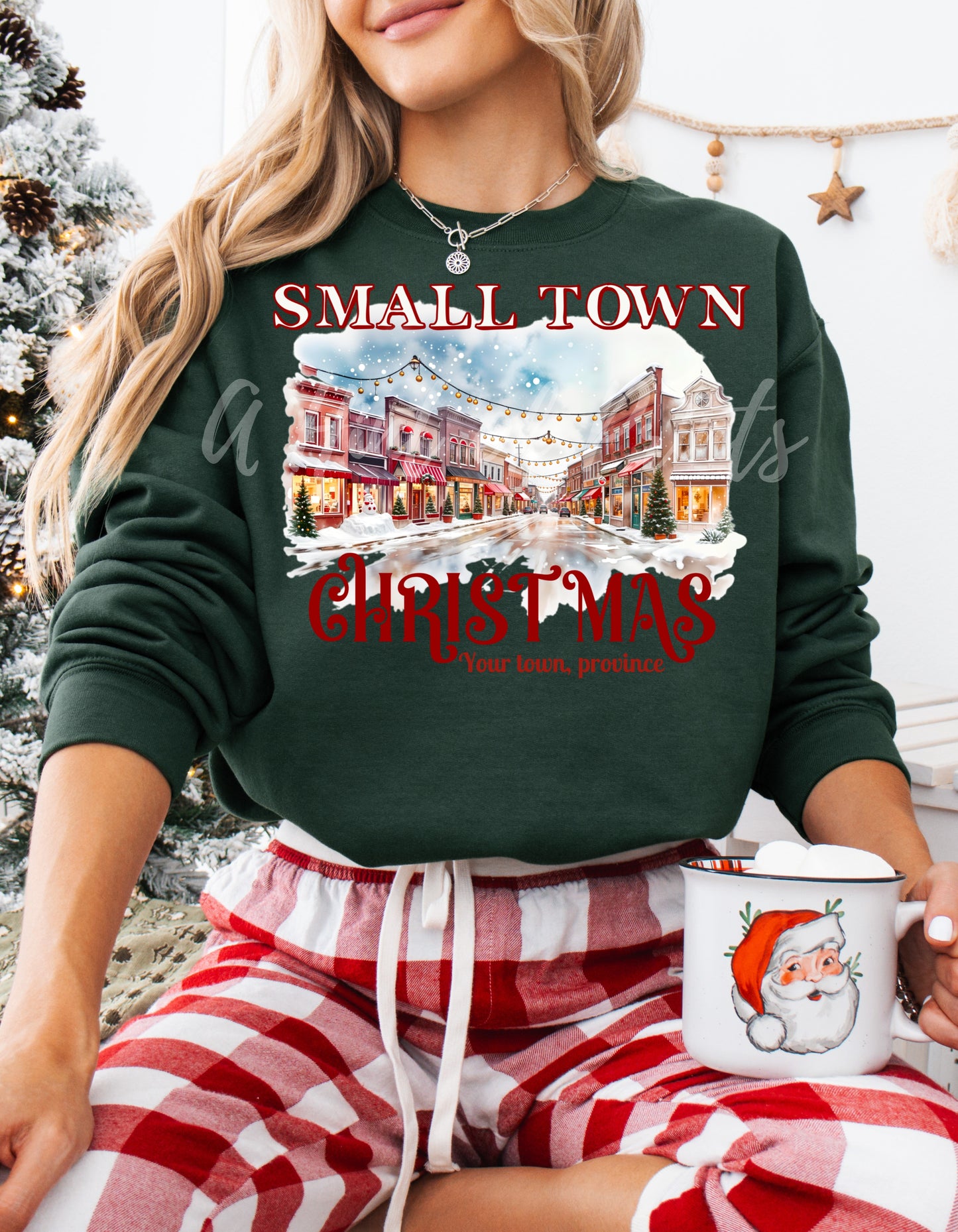 Small Town Christmas Custom Crewneck