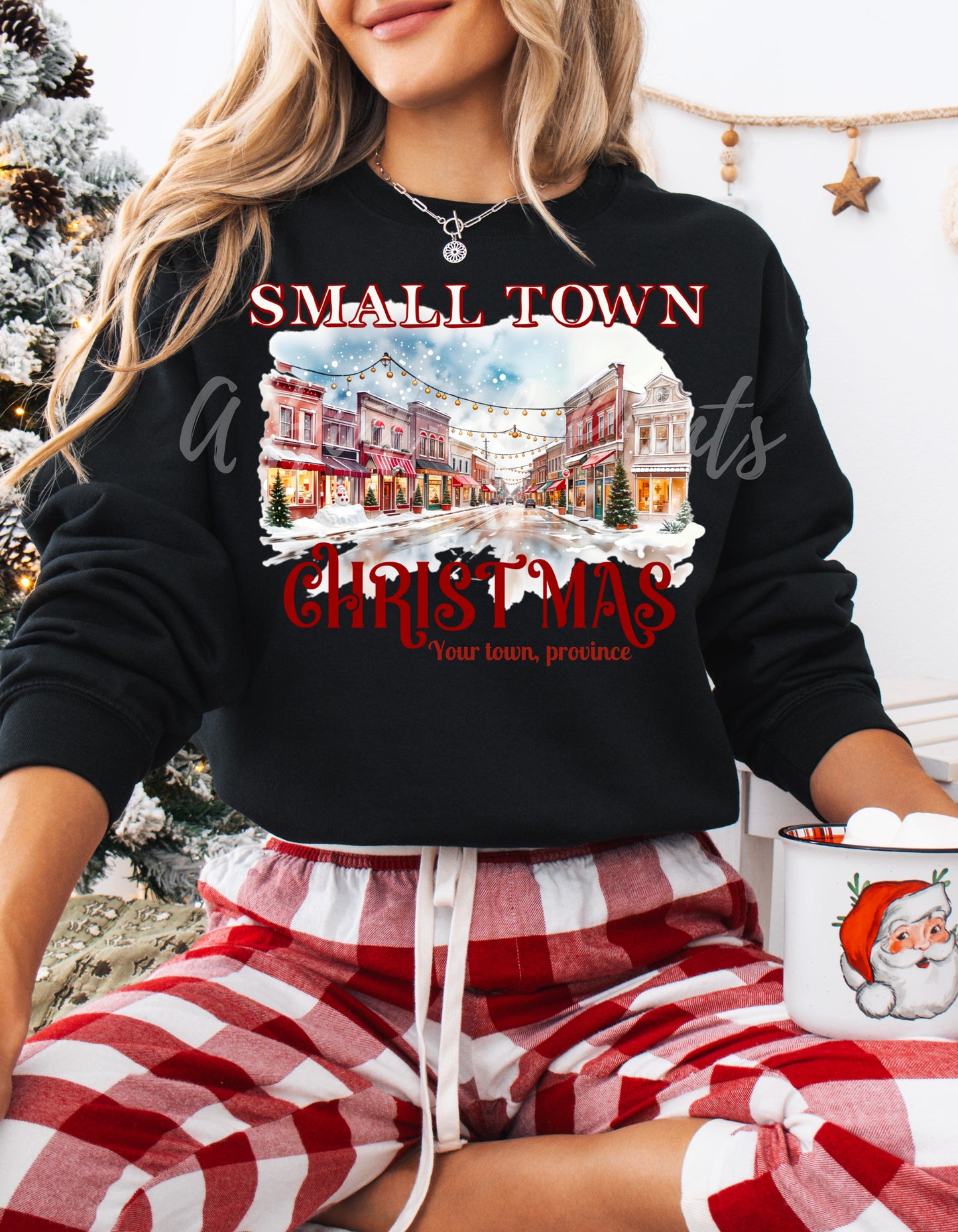 Small Town Christmas Custom Crewneck