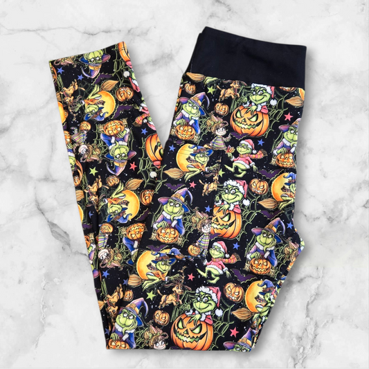 Mean Halloween Leggings with Pockets | Full Length
