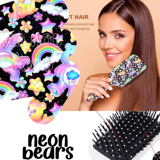 Neon Bears Hair Brush