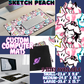 SKETCH PEACH - COMPUTER MAT PREORDER CLOSING 12/6