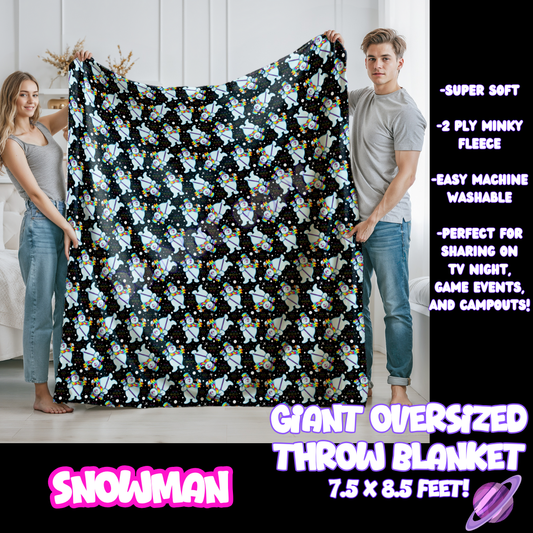 SNOWMAN- GIANT SHAREABLE THROW BLANKETS ROUND 10-PREORDER CLOSING 12/2