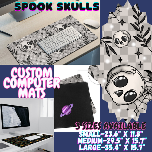 SPOOK SKULLS - COMPUTER MAT PREORDER CLOSING 12/6