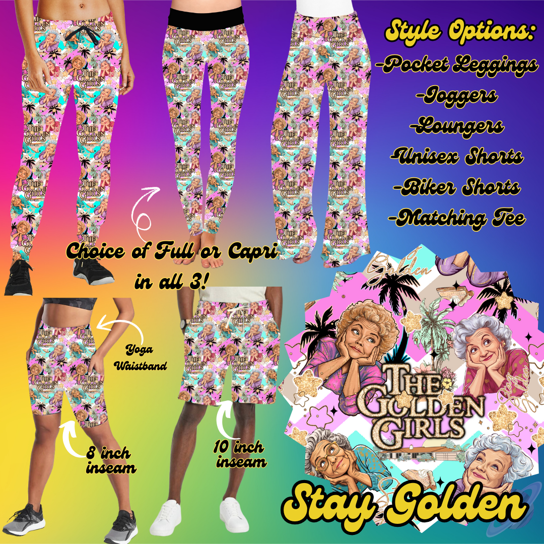 STAY GOLDEN- LEGGING/JOGGER/LOUNGER/SHORTS - POLAROID PREORDER CLOSING 2/17