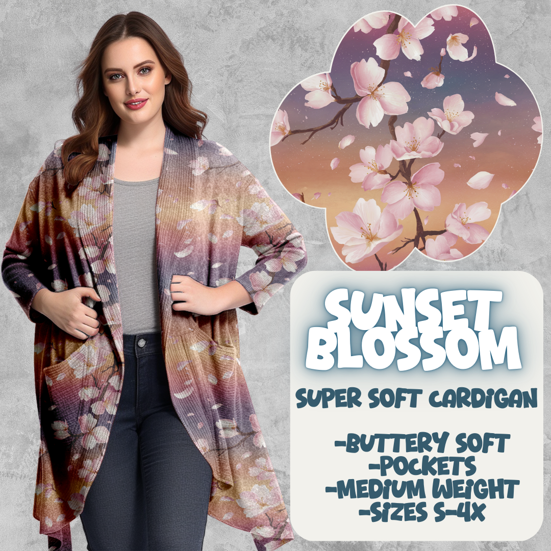 SUNSET BLOSSOM - PRETTY CARDIGAN RUN CLOSING 3/18