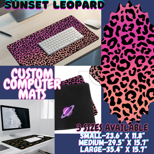 SUNSET LEOPARD - COMPUTER MAT PREORDER CLOSING 12/6