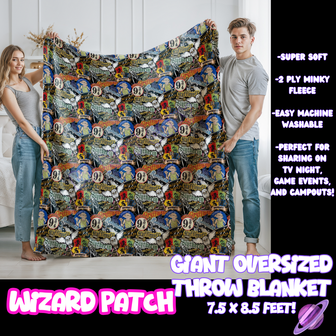 WIZARD PATCH- GIANT SHAREABLE THROW BLANKETS ROUND 10-PREORDER CLOSING 12/2