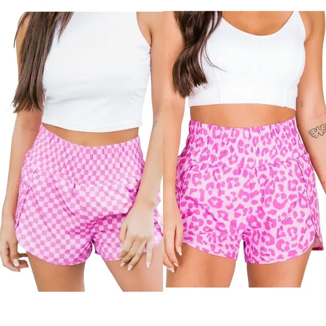 Pink High-Waisted Shorts