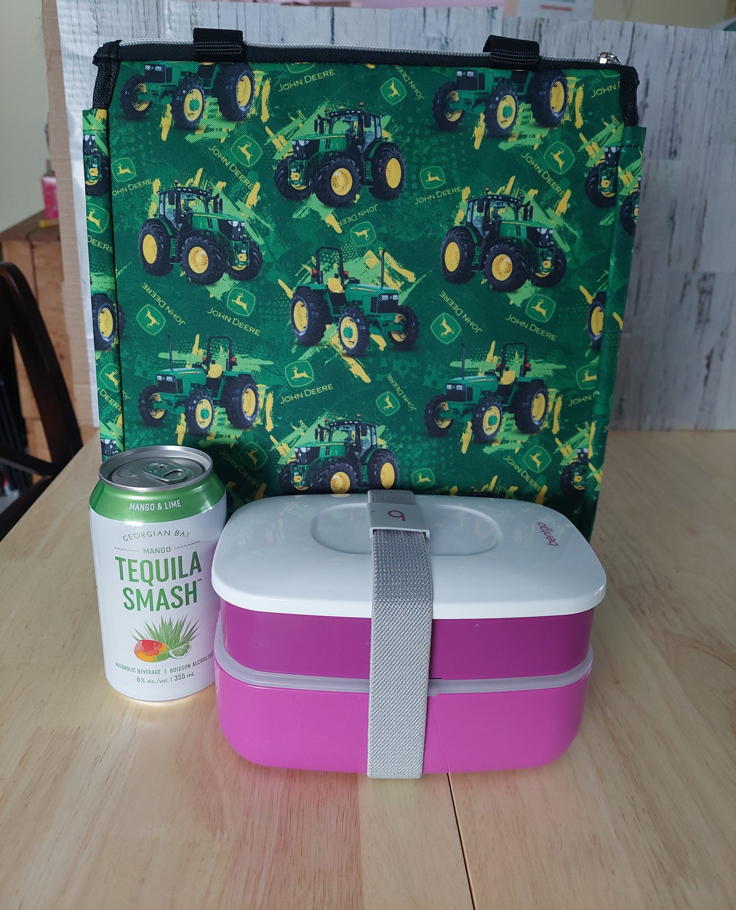 Green Tractor Lunch Bag