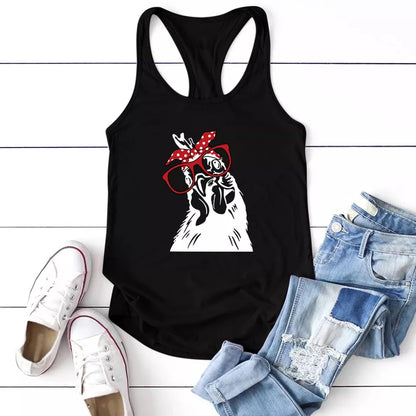 Cute Pinup Chicken Tank Top