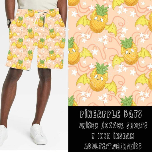 Pineapple Bats Jogger Shorts - SIZE 2X3X