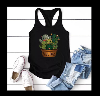 Free Hugs Cactus Tank Top