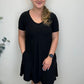 Black T-shirt Pocket Dress